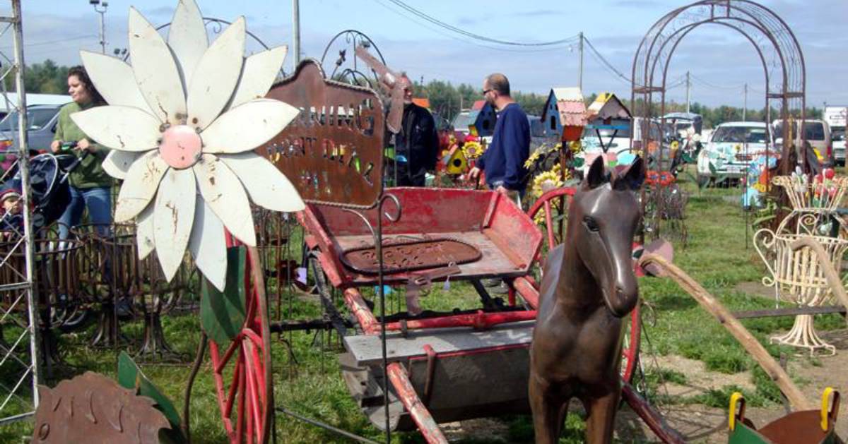 an outdoor antique fair