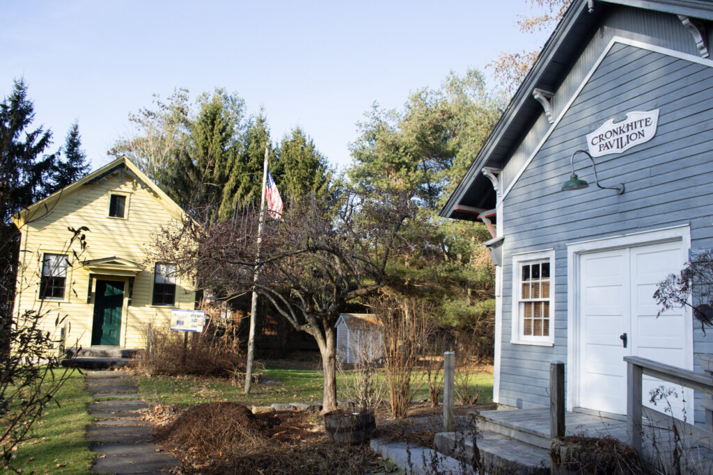 Explore the Old Fort House museum campus to step back in time and experience life as it was! Pictured: Cronkhite Pavilion to the right