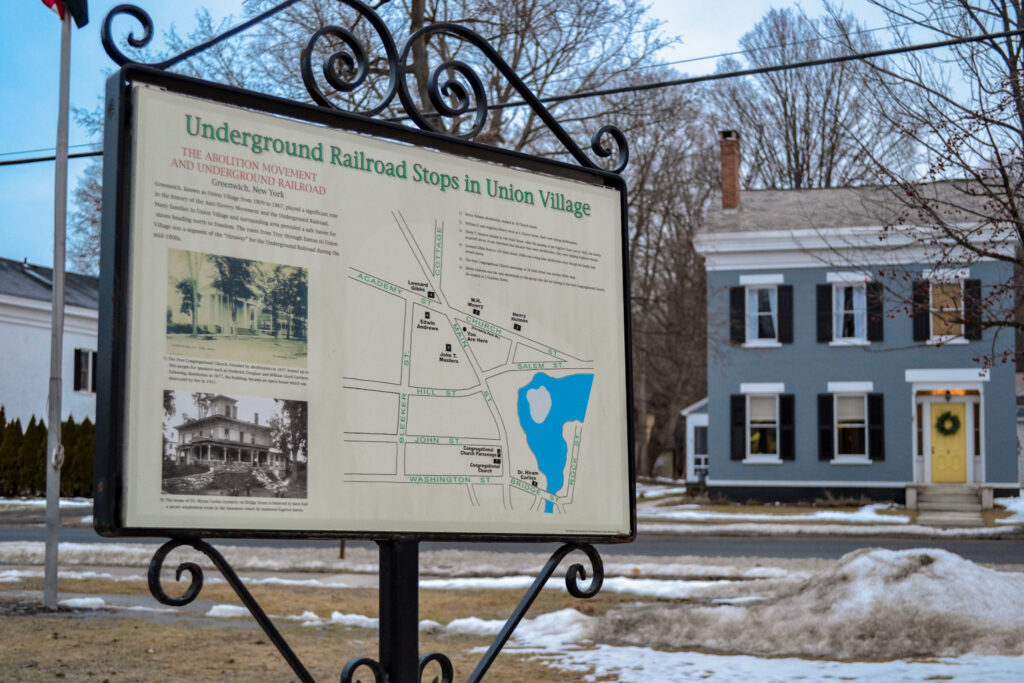 Explore part of local history by following this map of the stops along the Underground Railroad Walking Tour in Greenwich, NY's Union Village. 