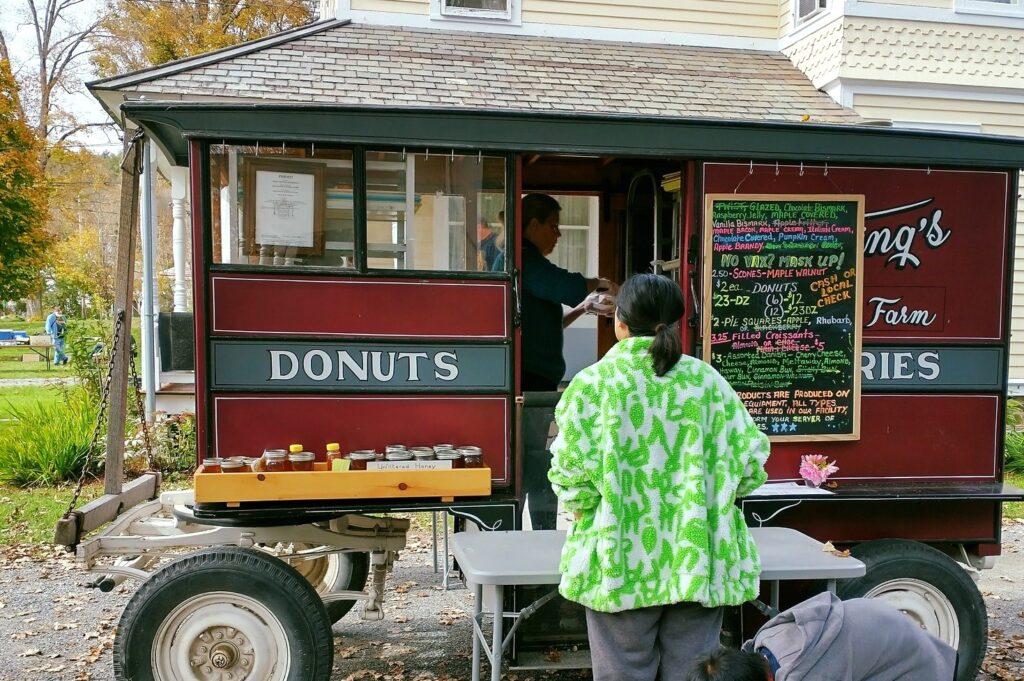 Visit the King Bakery Donut Cart in Cambridge, NY after the Belmont Stakes for delicious pastries!