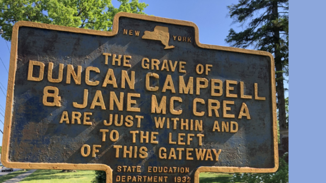 Jane McCrea cemetery marker